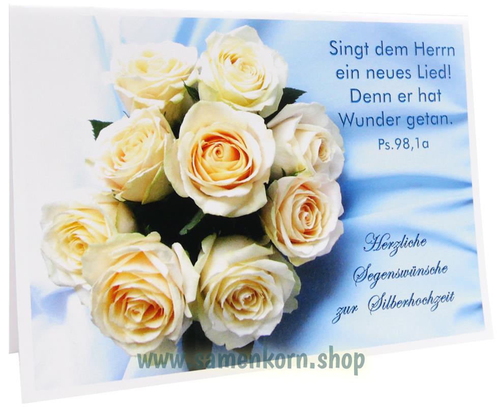 Doppelkarte zur Silberhochzeit