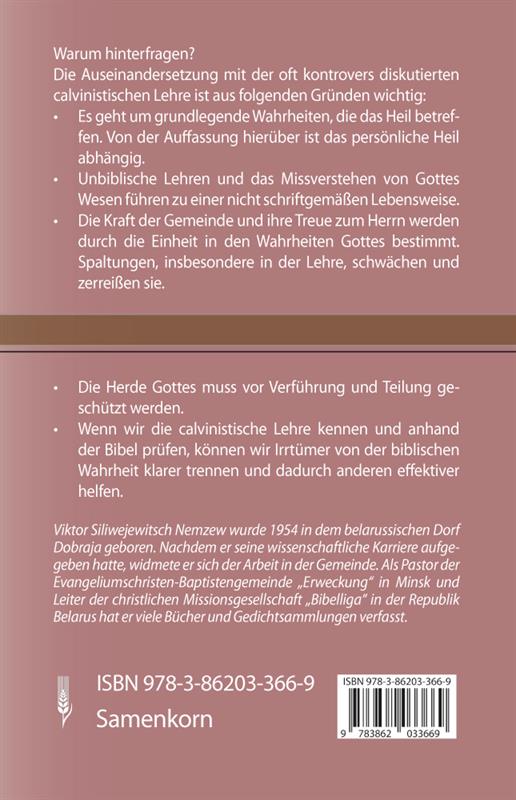 Calvinismus hinterfragt / Buch