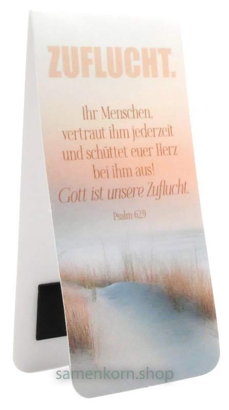 Magnetlesezeichen "Zuflucht" Ps. 62,9