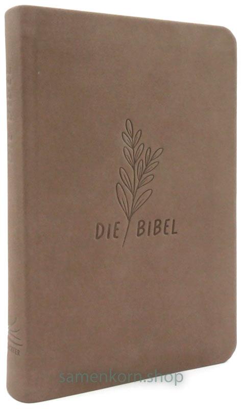 Schlachter 2000 Taschenausgabe (Softcover, Rindsleder, Taupe)