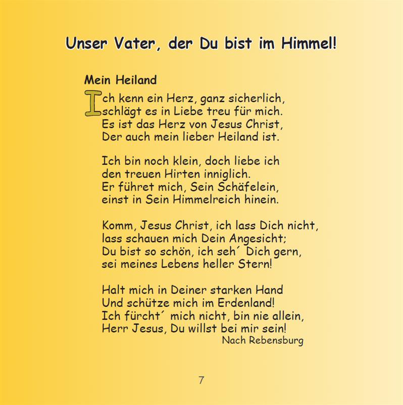 Unser Vater / Kindergebete / Buch orange