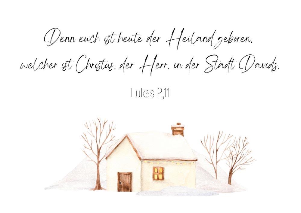 Postkarte "Denn euch ist heute ..." / Lukas 2,11