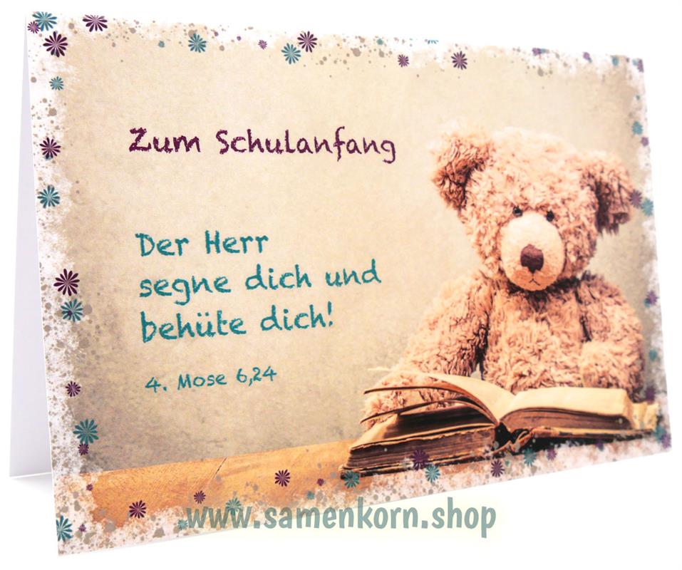 Faltkarte Zum Schulanfang / 4. Mose 6,24