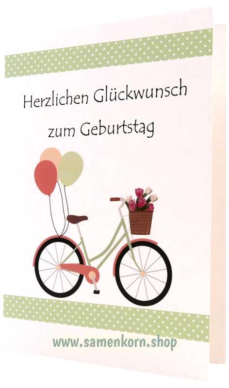 Doppelkarte "Hezlichen Glückwunsch zum Geburtstag" Ps. 103,2