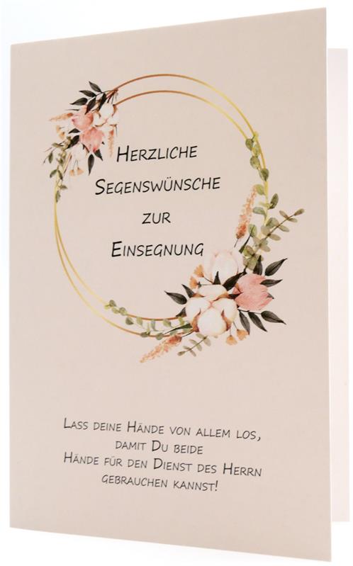 Doppelkarte "Herzliche Segenswünsche zur Einsegnung"