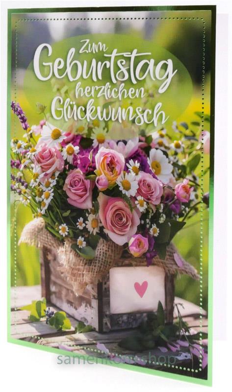 Faltkarte "Zum Geburtstag herzlichen Glückwunsch"/ Psalm 103,2