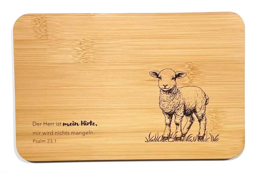 Frühstücksbrettchen "Schaf", Bambus