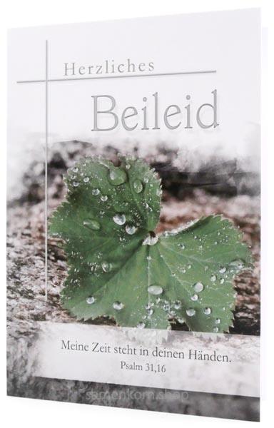 Doppelkarte "Herzliches Beileid" Ps. 31,16