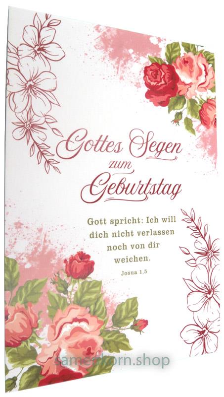 Postkarte "Gottes Segen zum Geburtstag " Jos. 1,5