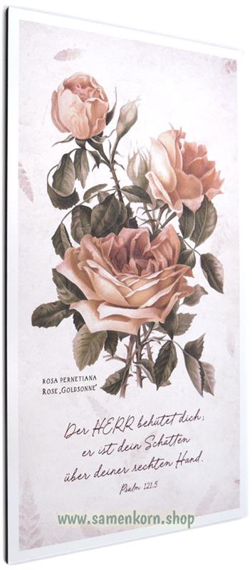 Metalltafel "Rose"