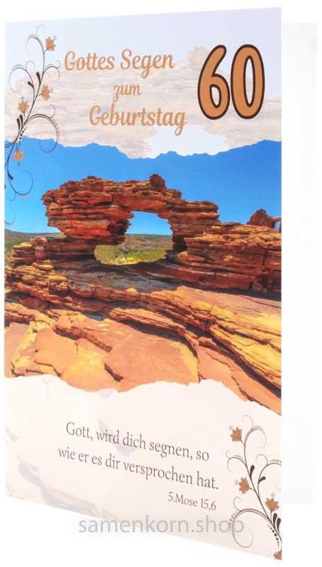 Faltkarte Geburtstag 60 Jahre / 5.Mose 15,6