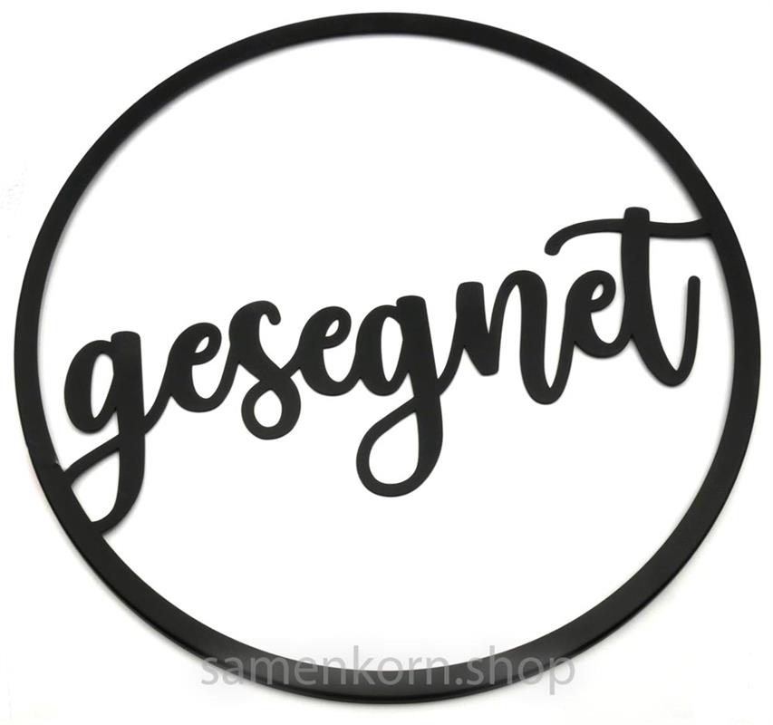 Wanddeko "gesegnet"