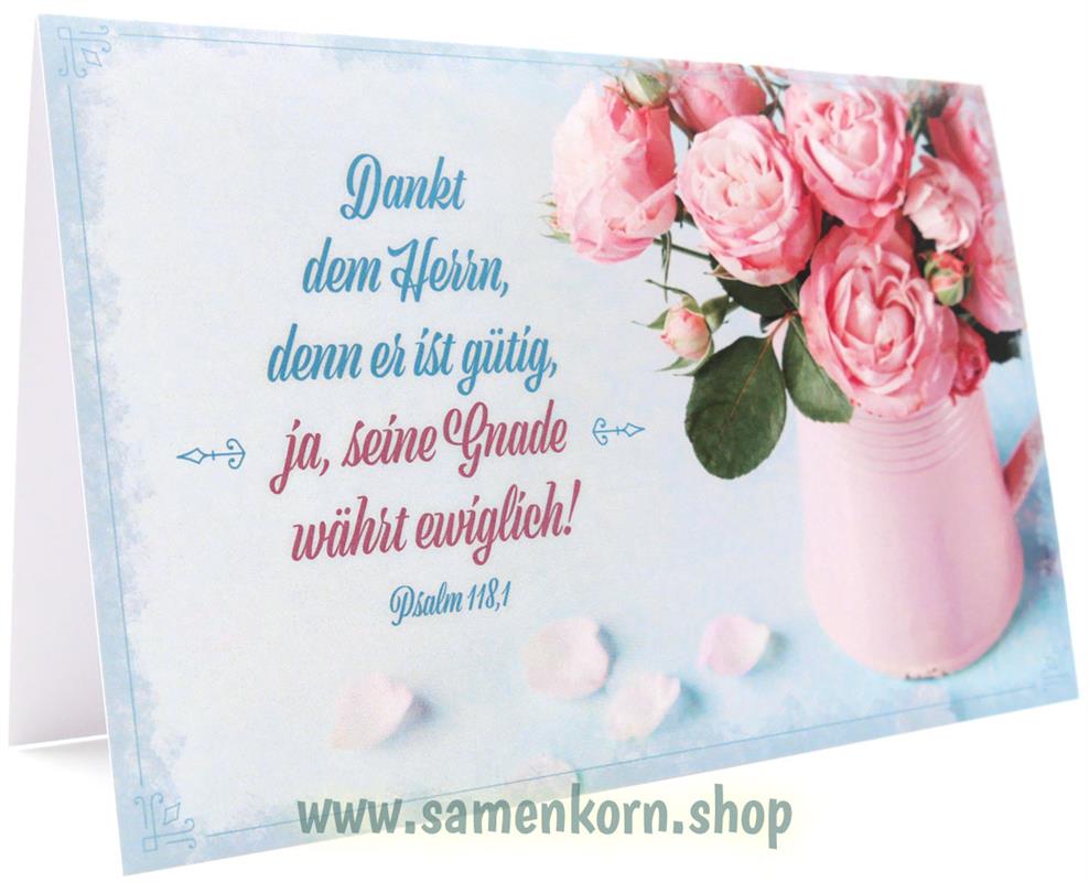 Faltkarte "Dankt dem Herrn, denn Er ist gütig"