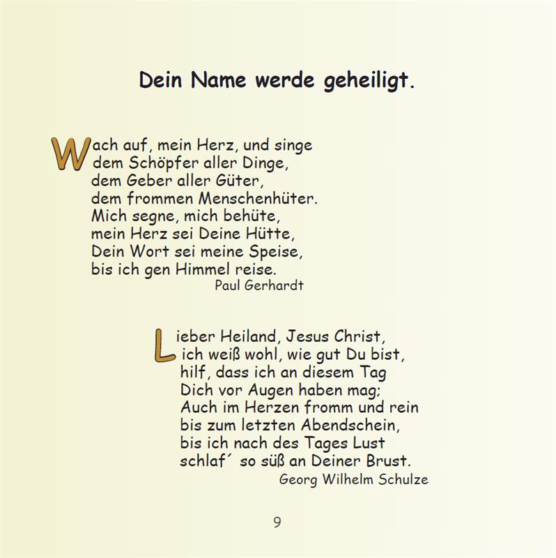 Unser Vater / Kindergebete / Buch orange