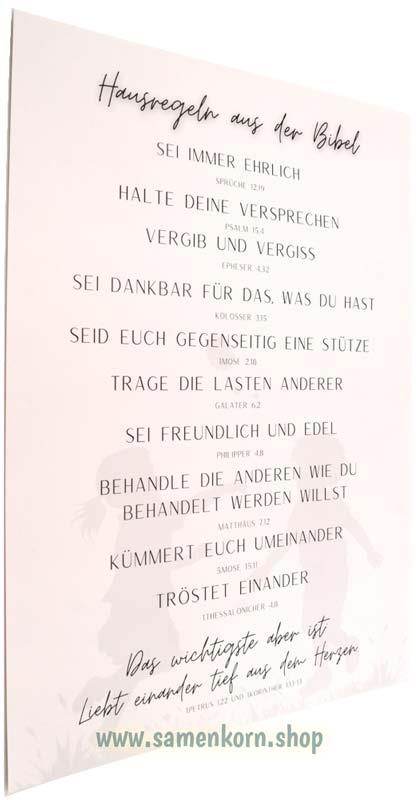 Poster DIN A3 "Hausregeln"