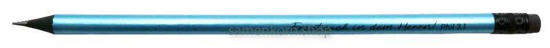 Bleistift mit Radiergummi Metallic "Freut euch...", silber