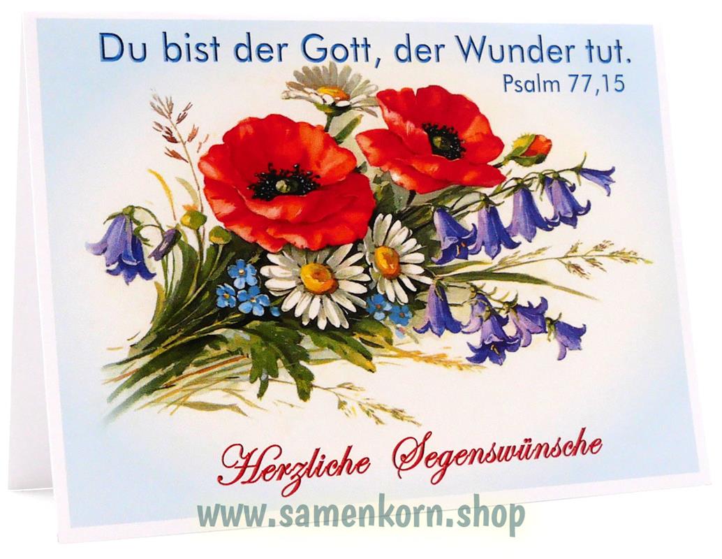 Doppelkarten zum Geburtstag / Set "Blumen" 5 Karten