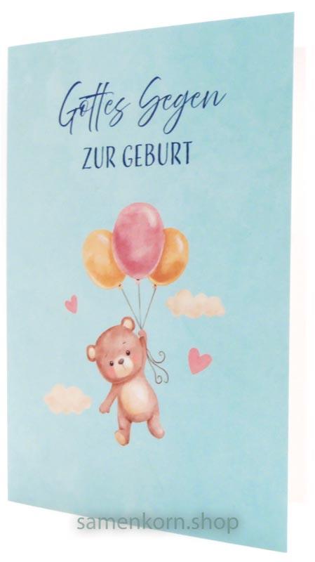 Doppelkarte "Gottes Segen zur Geburt" Psalm 139,13-14