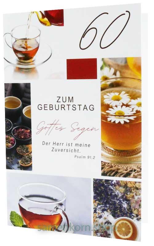 Faltkarte 60. Geburtstag / Ps. 91,2