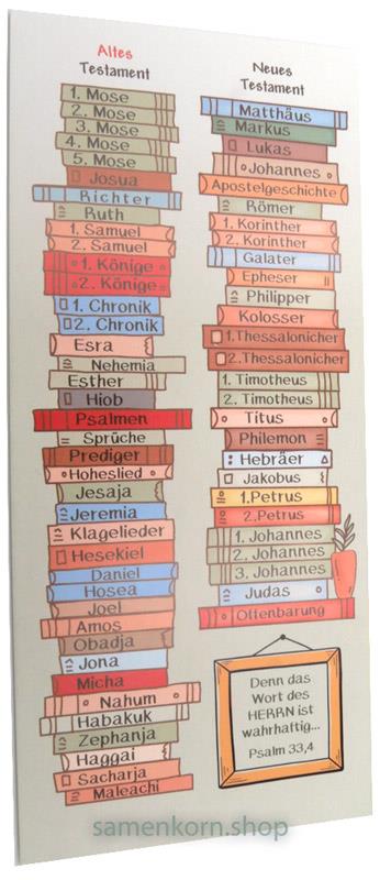 Lesezeichen - Bücher der Bibel