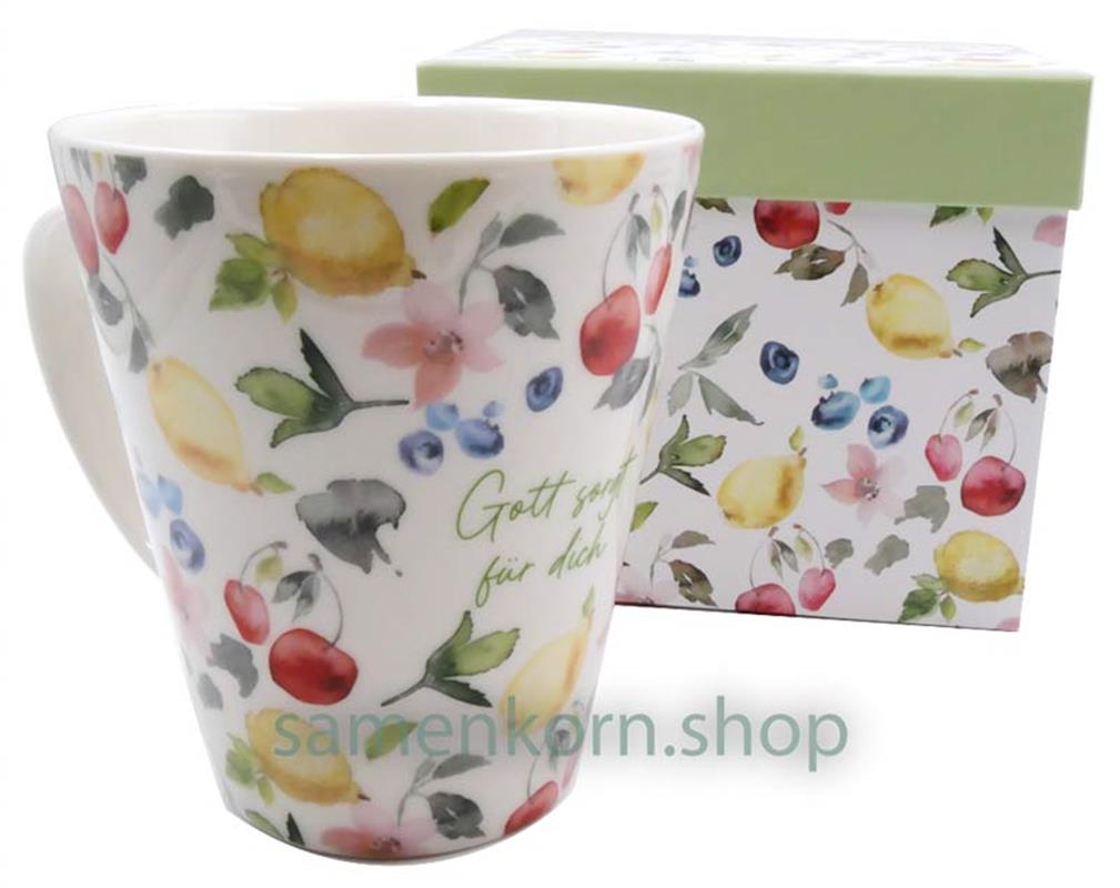 Jumbo Tasse "Gott sorgt für dich"