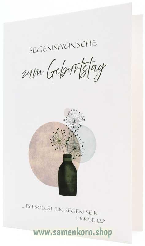 Doppelkarte "Segenswünsche zum Geburtstag" 1.Mose 12,2