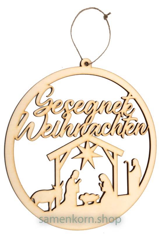 Wandbild rund "Gesegnete Weihnachten"