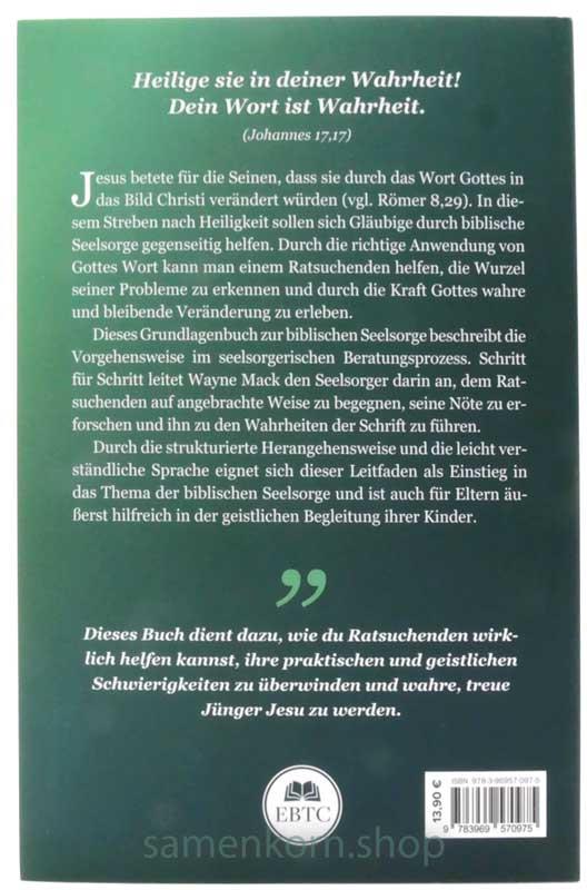 Acht Schritte der Biblischen Seelsorge / Buch