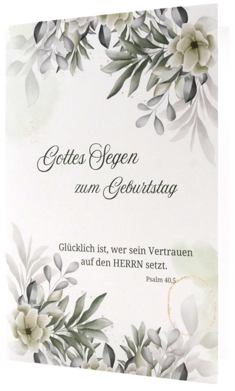 Faltkarte "Gottes Segen zum Geburtstag" / Ps. 40,5