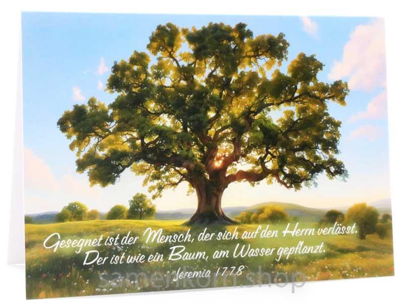 Kleinkärtchen Midi Baum / Jer. 17,7-8