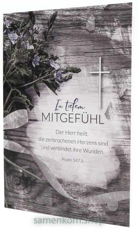 Faltkarte "In tiefem Mitgefühl" - Ps. 147,3
