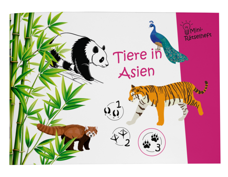 Mini-Rätselheft - Tiere in Asien  / Heft