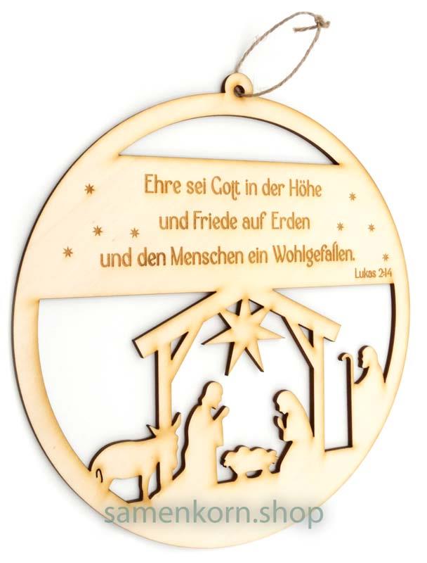 Wandbild rund "Ehre sein Gott"