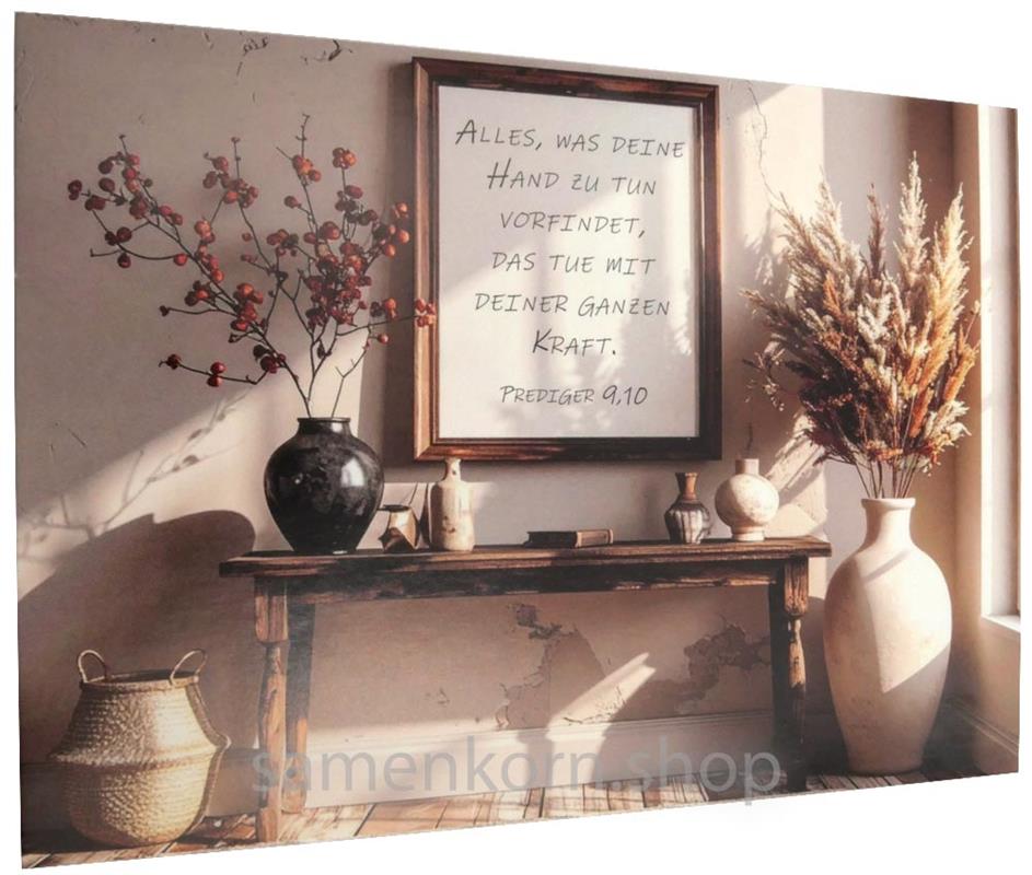 Postkarte "Alles was deine Hand zu tun..." Prediger 9,10