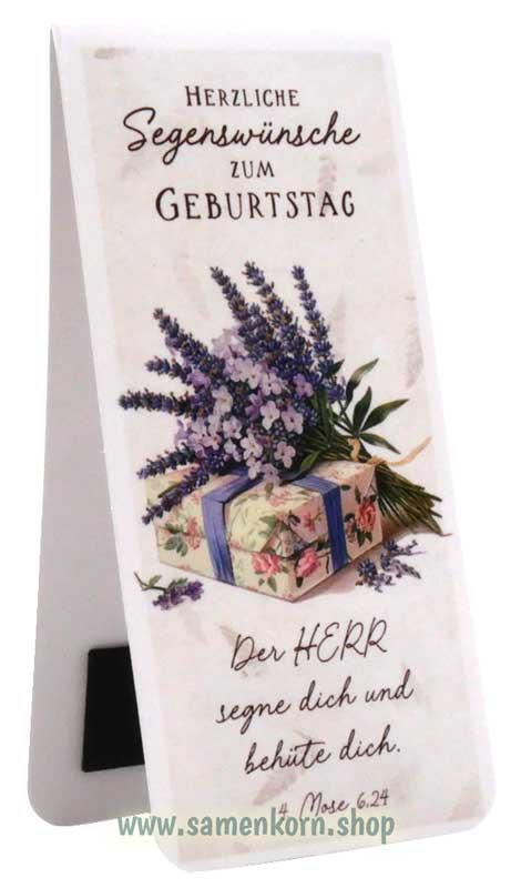 Magnetlesezeichen "Herzliche Segenswünsche zum Geburtstag" - 4. Mose 6,24