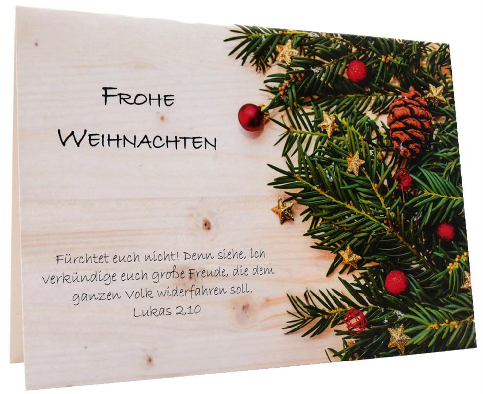 Doppelkarte "Frohe Weihnachten" Luk. 2,10