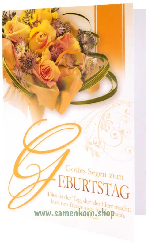 Faltkarte "Gottes Segen zum Geburtstag" Psalm 118,24